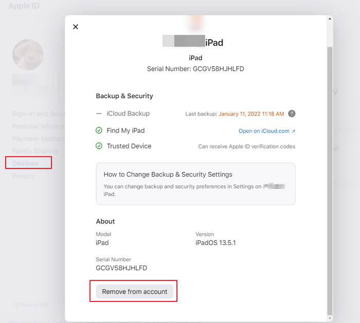 Apple ID auf einem iPhone über die iCloud-Seite entfernen