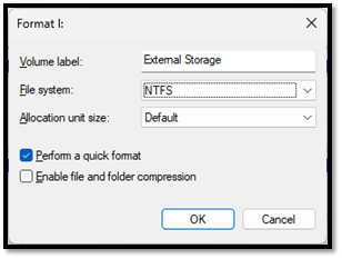 Schnellformat wählen