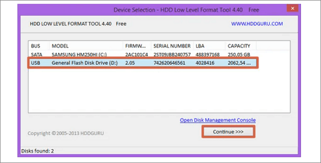 usb-laufwerk auswählen