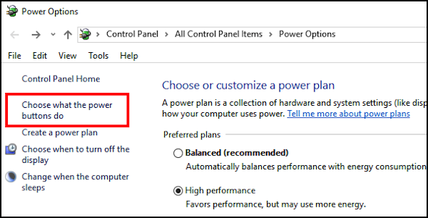 Wählen Sie, was die Power-Tasten tun