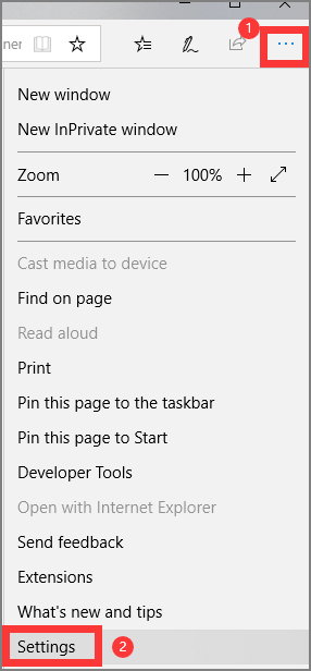 Auf Einstellungen klicken