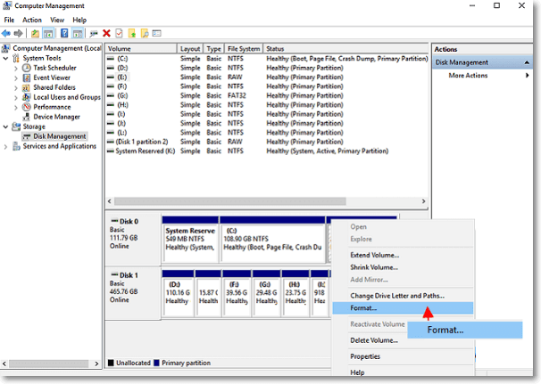 Klicken Sie auf Format und Ja