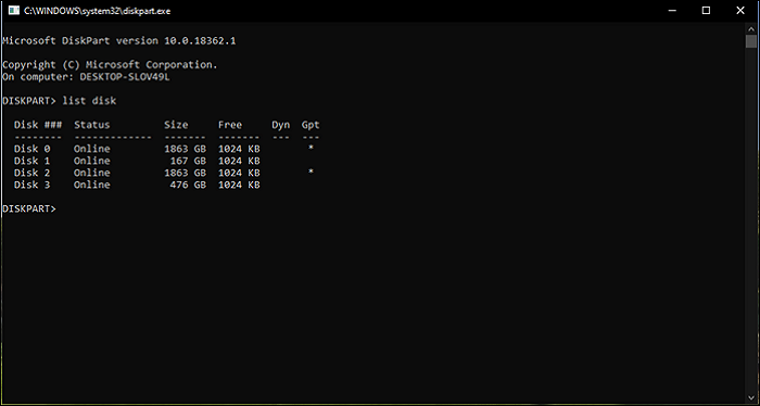 Datenträger auflisten