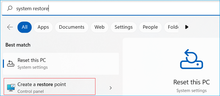 einen Wiederherstellungspunkt erstellen