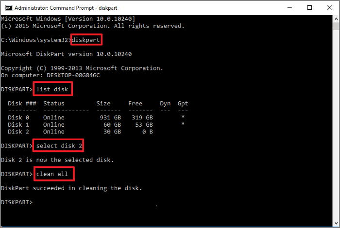 Alle Volumes löschen