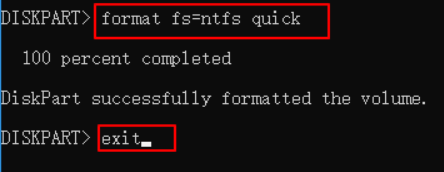 DiskPart-Eingabeaufforderung beenden