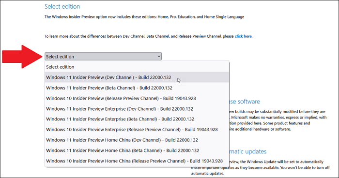 Windows 11 auswählen