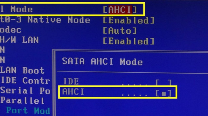 AHCI-Modus im Bios aktivieren