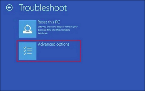 erweiterte Optionen auswählen