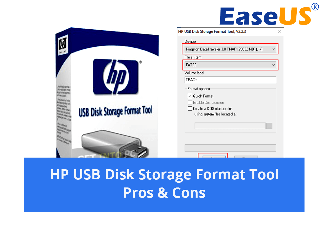 HP USB Disk Storage Format Tool kostenlos herunterladen EaseUS