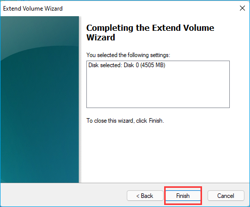 Auf Fertigstellen klicekn
