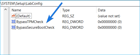 BypassTPMCheck umbenennen