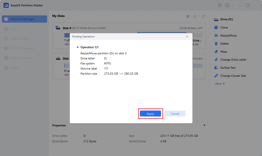Größe der Bitlocker-Partition ändern - Schritt 4