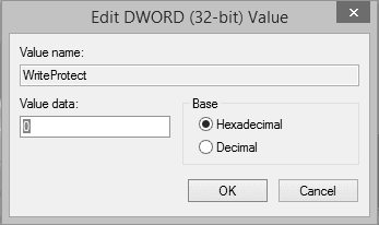 Schreibschutz mit regedit entfernen