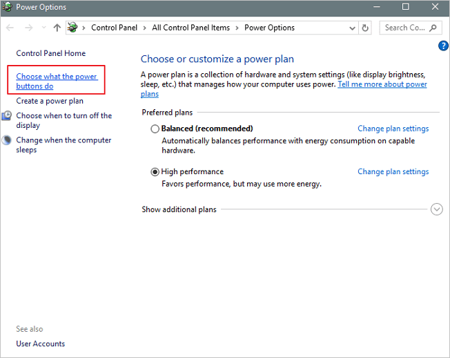 Wählen Sie - was die Power-Tasten tun