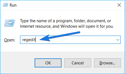 Regedit eingeben