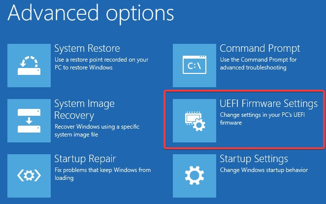 UEFI-Firmware-Einstellungen