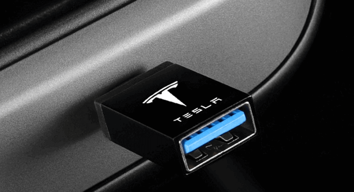 usb an tesla anschließen