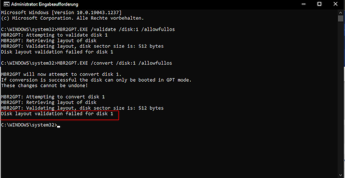 Konvertierungsversuch