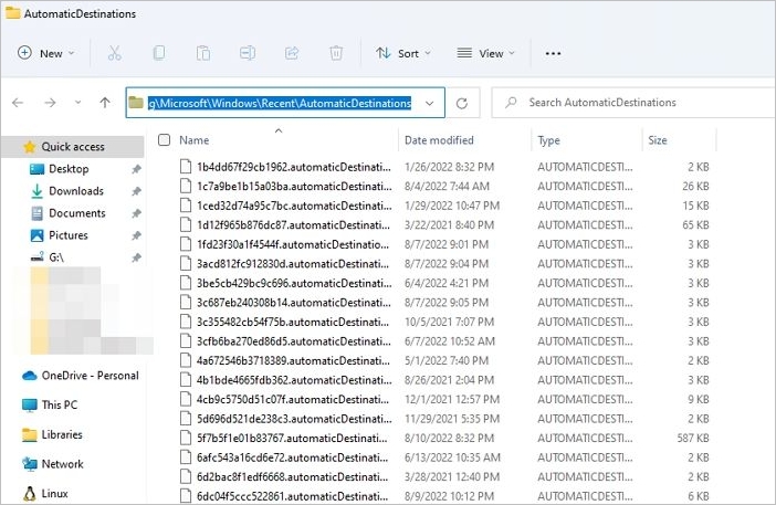 Schnellzugriffsordner