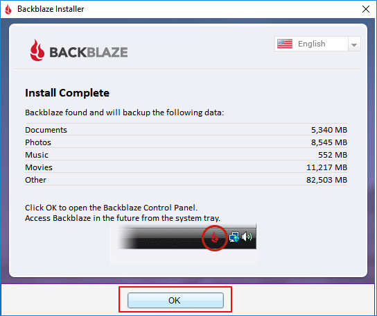Backblaze-Sicherung