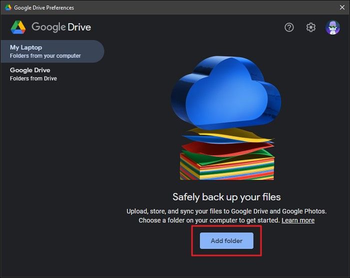 Fügen Sie Ihren Fotoordner hinzu