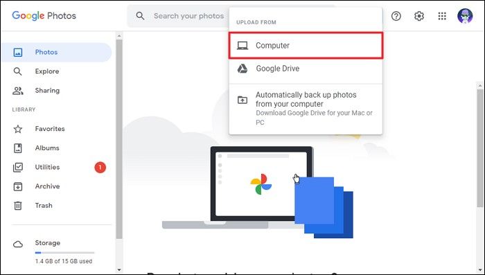 Computeroption auswählen
