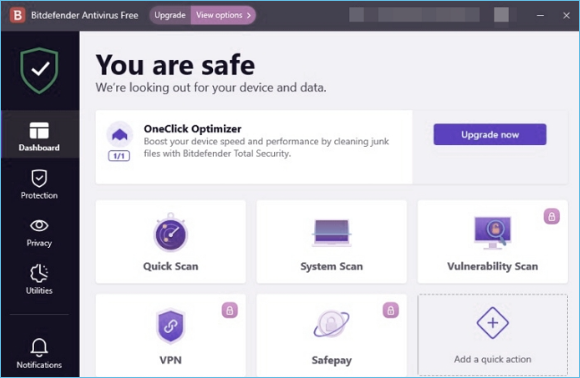 Kostenlose Edition von Bitdefender Antivirus