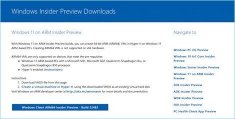 Windows 11 ARM-ISO herunterladen