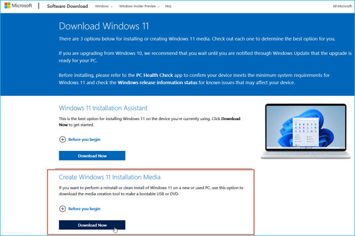 Windows-Installationsmedien verwenden