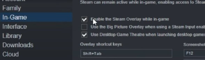 Steam-Overlays aktivieren