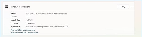 Windows-Spezifikationen