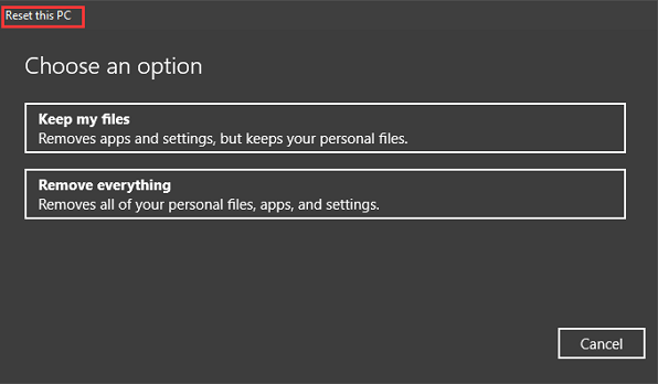 Windows 10 - 2 zurücksetzen