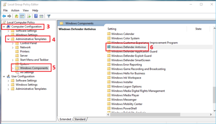 Windows Defender Antivirus finden