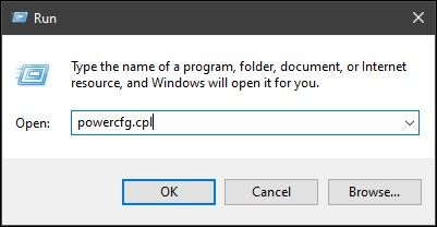 Energieeinstellungen öffnen