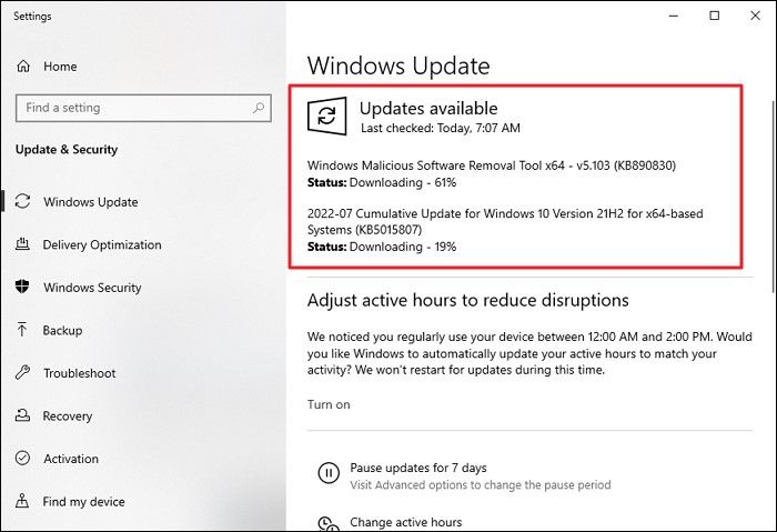 Windows wird aktualisiert