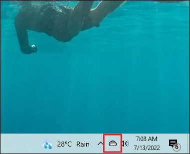 Greifen Sie auf die Onedrive-Option zu