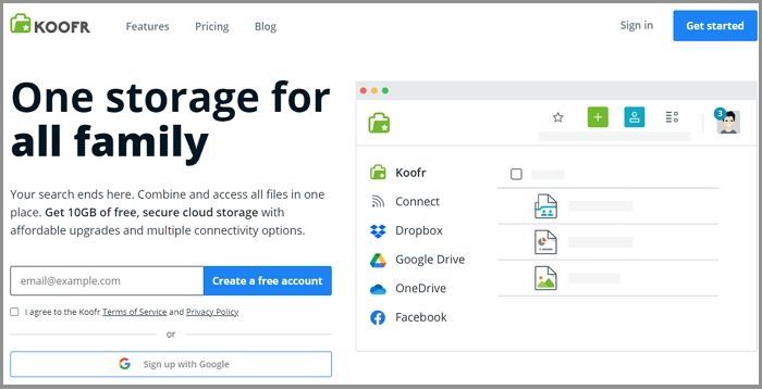 Koofr Cloud-Speicherdienst