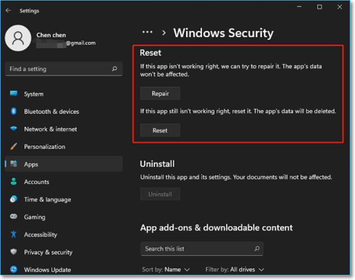 Reset-Taste drücken