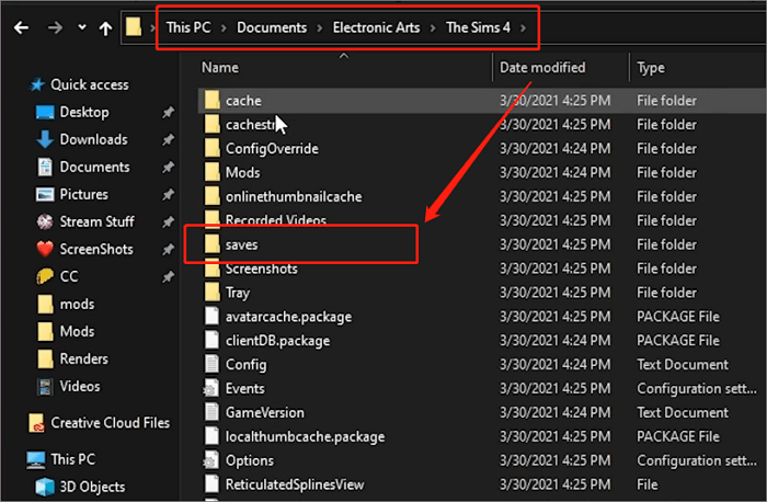 backup sims 4 speichert auf windows pc