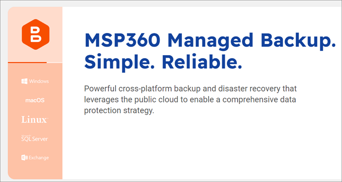 msp 360-Sicherung