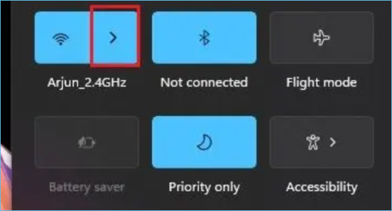 Verbundenes Wifi öffnen