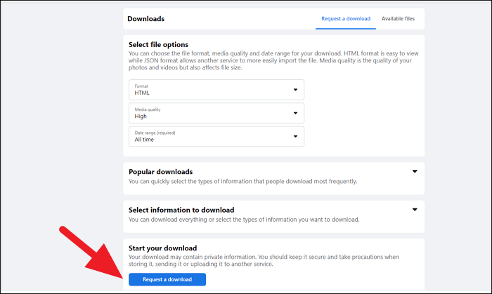 Klicken Sie auf Download anfordern