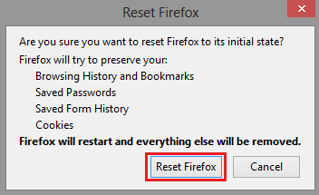 Firefox zurücksetzen