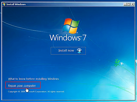Klicken Sie auf Computer reparieren