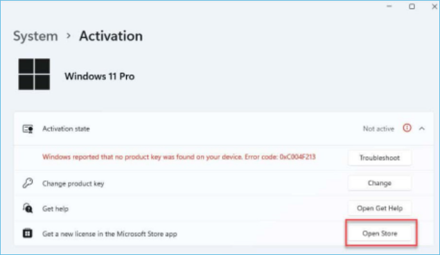 Store öffnen wählen