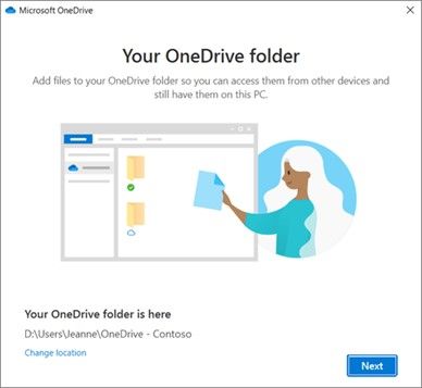 Onedrive einrichten