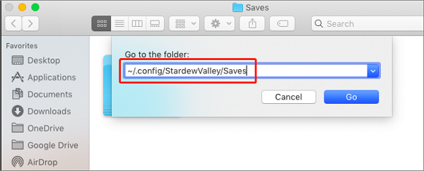 stardew vally speichert Standort auf Mac