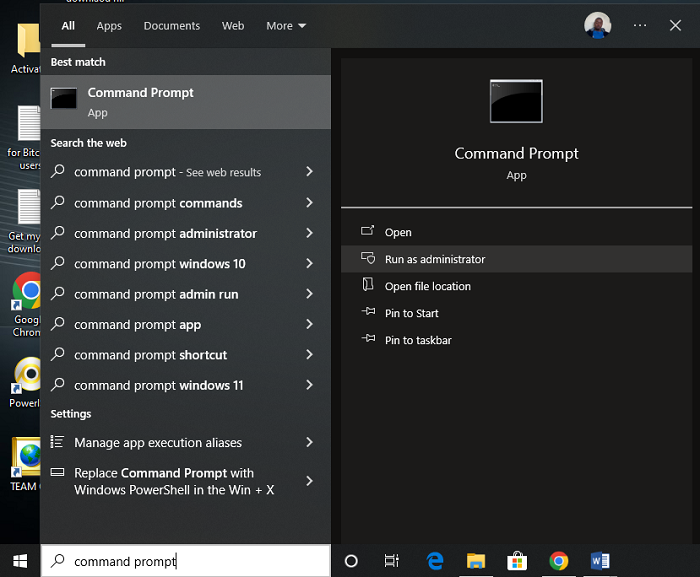 Eingabeaufforderung finden
