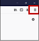 Klicken Sie auf das Menüsymbol in Mozilla Firefox